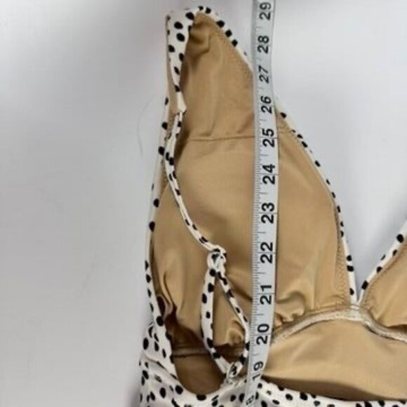 Old Navy Womens S Tall Cheetah Polka Dot One-Piece Swimsuit Ruffles UPF - Picture 9 of 12